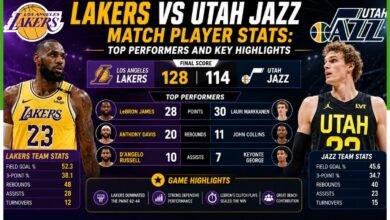 lakers vs utah jazz match player stats